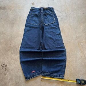 Baggy Karl Kani Embroidered Wide Leg Southpole Styl Y2K Vintage Denim Jeans -38